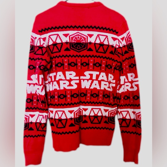 ThinkGeek Men's Sz Med Star Wars Stormtrooper Ugly Christmas Sweater - Dark Side - Picture 7 of 9